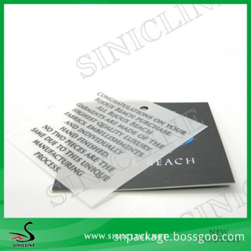 Sinicline Factory Directly Cardboard Apparel Tag with Wax Paper